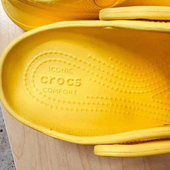 Crocs Classic Bae Platform Clogs, Women's Size 8, Slip-On Comfort Yellow Gold - Picture 7 of 10